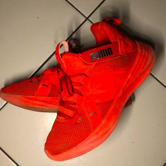 Red puma shoes size 1c - Picture 3 of 4
